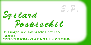 szilard pospischil business card