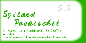 szilard pospischil business card